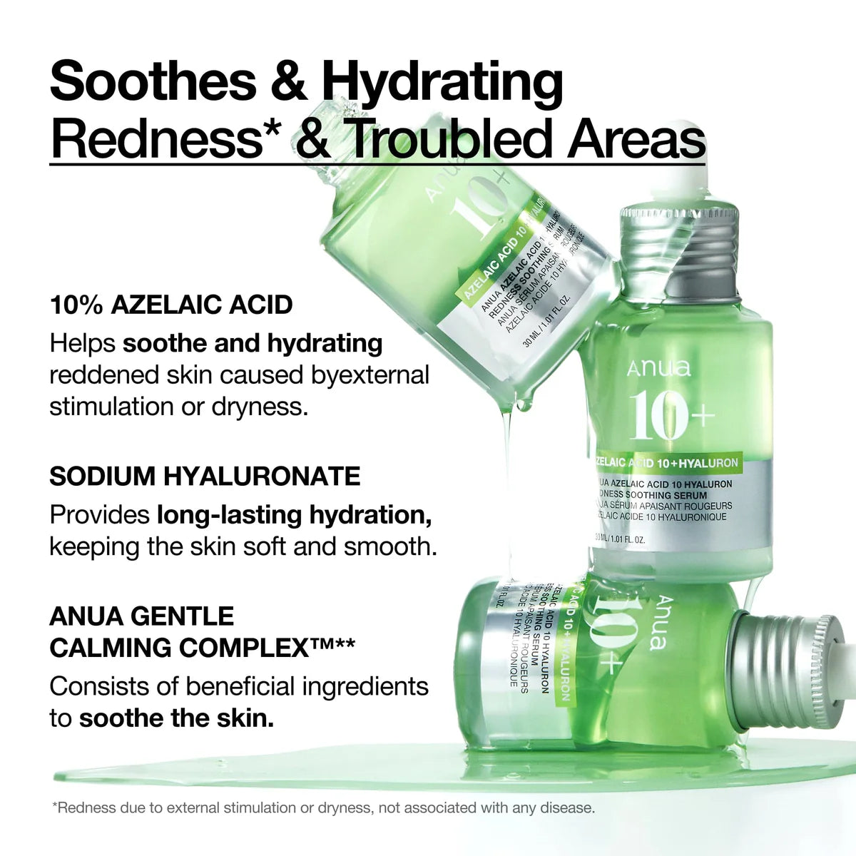 Azelaic Acid 10 Hyaluron Redness Soothing Serum, 30ml